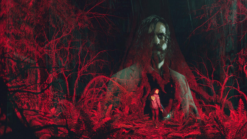 Saga Anderson and Alan Wake in the Red Forest PC Wallpaper