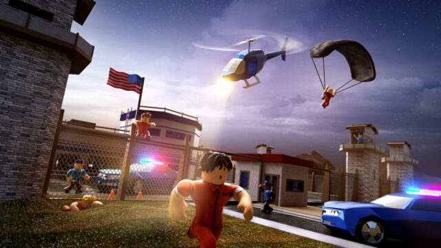 Roblox Prison Escape Action Scene Desktop Wallpaper
