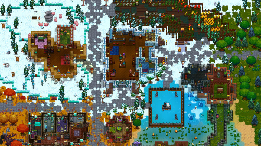 Stardew Valley Winter Farm Layout PC Wallpaper