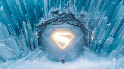 The Fortress of Solitude Crystal Ice Cave 4K Desktop Wallpaper