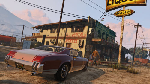 Grand Theft Auto V Liquor Store Scene 4K Wallpaper