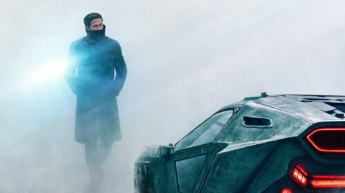 Officer K Standing Next to His Spinner 4K Wallpaper