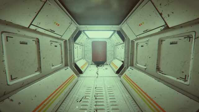 Sci-Fi Corridor Interior 4K Desktop Wallpaper