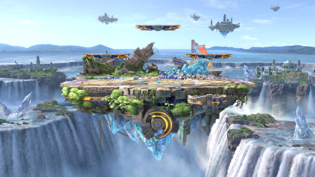 Floating Ruins Battle Arena Desktop Wallpaper