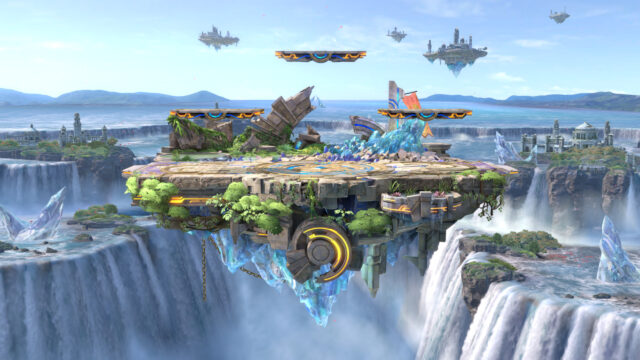 Floating Ruins Battle Arena Desktop Wallpaper