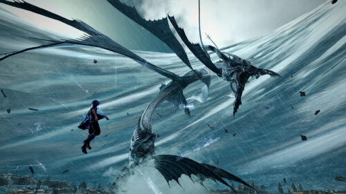 Noctis Facing Leviathan in Altissia Desktop Wallpaper