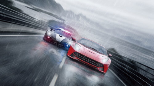 High Speed Police Pursuit Ferrari F12berlinetta Desktop Wallpaper