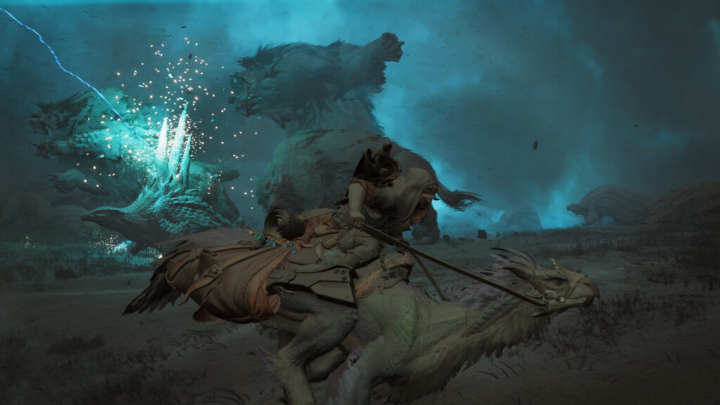 Elden Ring Spectral Steed Knight in the Frozen Lands Desktop Wallpaper