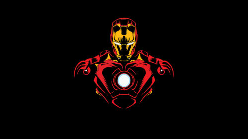 Minimalist Iron Man Chest Plate 4K Desktop Wallpaper