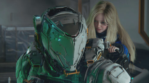 Pragmata Girl and Astronaut High Resolution Desktop Wallpaper