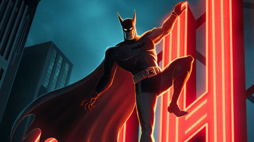 Batman Neon Art Deco Gotham City 4K Wallpaper