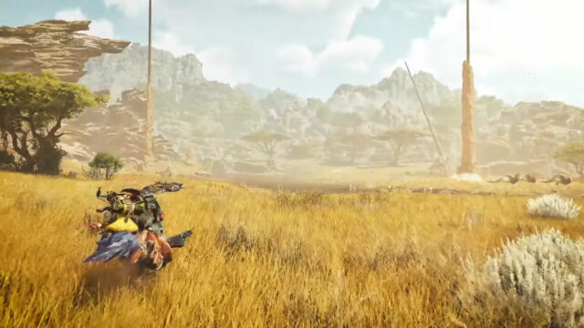 Aloy Riding Through the Golden Grasslands PC Wallpaper