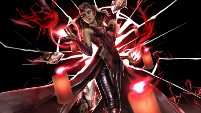 Scarlet Witch Magical Chaos 4K Desktop Wallpaper