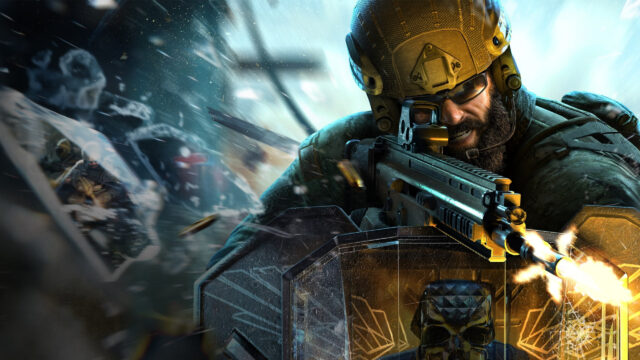 Soldier with Tactical Shield and Rifle 4K Wallpaper