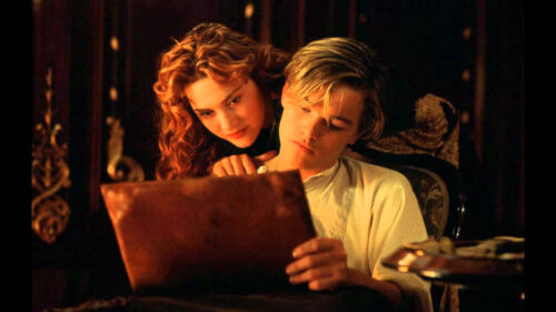 Jack and Rose Looking at Drawings Desktop Wallpaper
