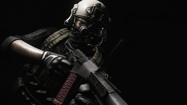 Armed Tactical Operator High-Resolution Desktop Wallpaper