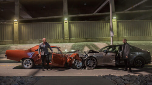 Dominic Toretto and Deckard Shaw Car Crash Desktop Wallpaper