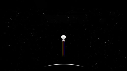 Starship Enterprise Minimalist Vector Space Desktop Wallpaper