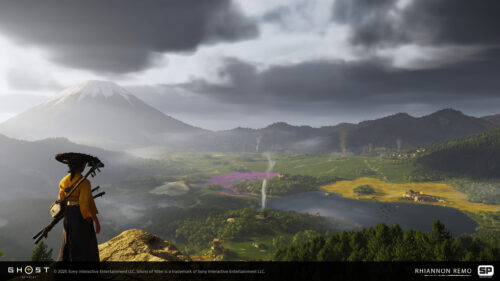 Ghost of Yotei Mountain View Scenic 4K Wallpaper