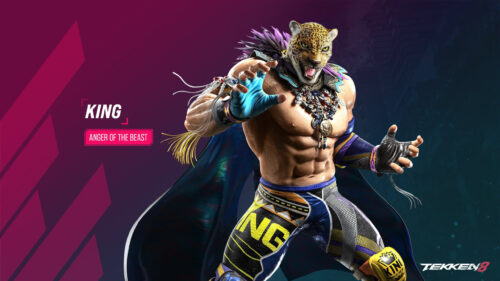 King from Tekken 8 Dynamic Character Render Desktop Wallpaper