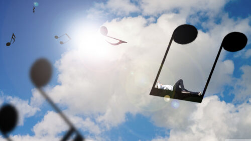 Surreal Musical Dreamer Sky 4K Desktop Wallpaper