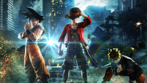 Anime Titans Jump Force Battle Scene 4K Desktop Wallpaper
