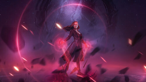 Scarlet Witch Multiverse Magic Desktop Wallpaper