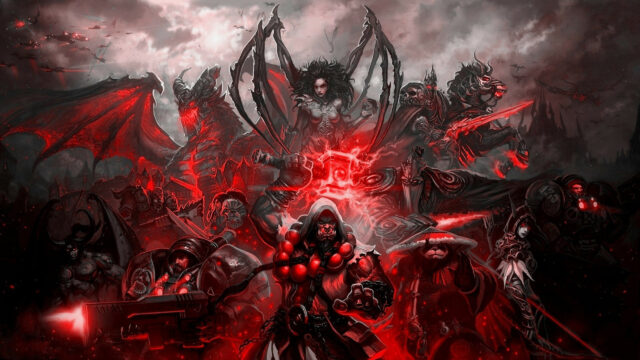 Dark Fantasy Mashup Battle Scene 4K Desktop Wallpaper