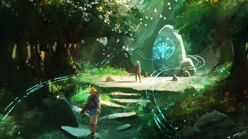 The Legend of Zelda Breath of the Wild Forest Encounter 4K Wallpaper