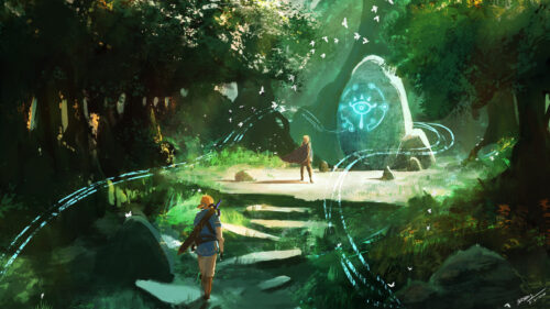 The Legend of Zelda Breath of the Wild Forest Encounter 4K Wallpaper