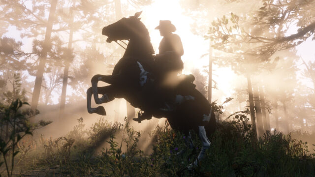 Red Dead Redemption 2 Horseback Silhouette PC Wallpaper