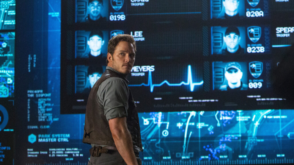 Chris Pratt as Owen Grady in Jurassic World Desktop Wallpaper