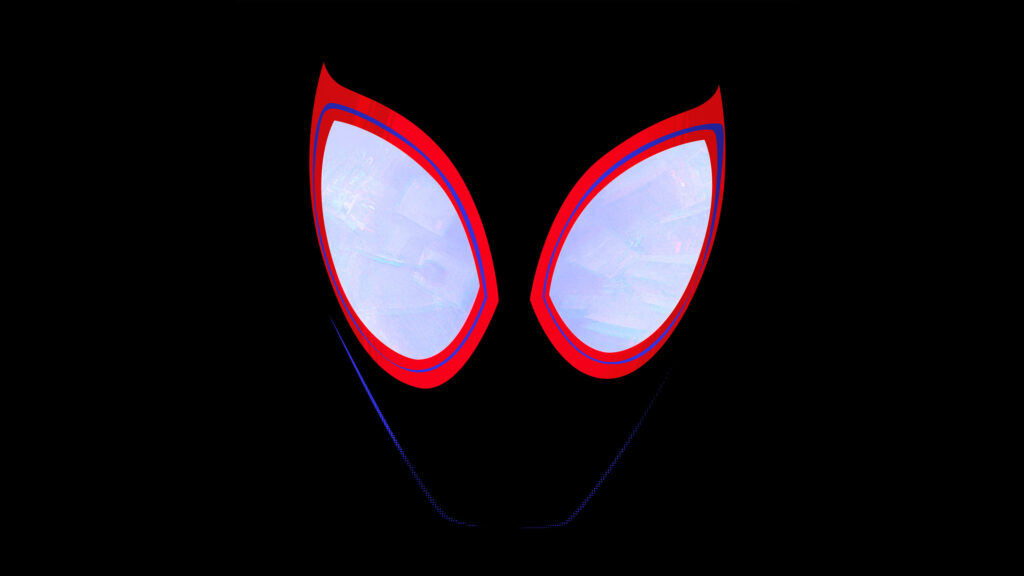 Minimalist Miles Morales Spider-Man Eyes Desktop Wallpaper