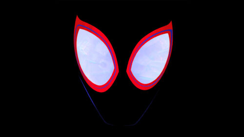 Minimalist Miles Morales Spider-Man Eyes Desktop Wallpaper