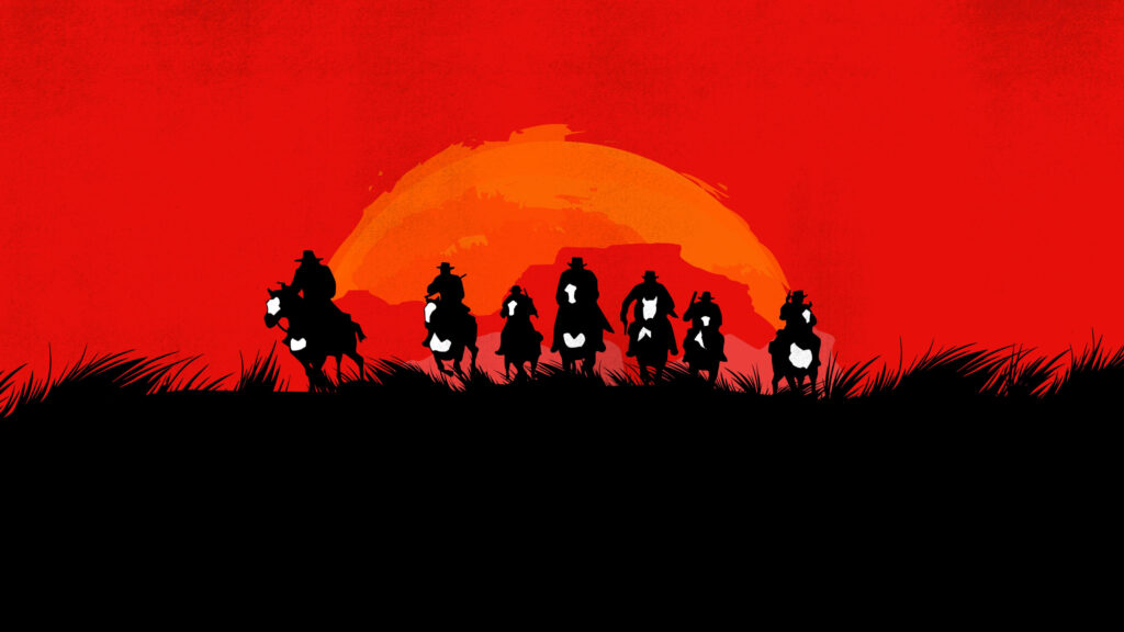 Red Dead Redemption Inspired Silhouette Desktop Wallpaper