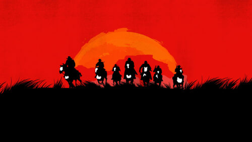 Red Dead Redemption Inspired Silhouette Desktop Wallpaper