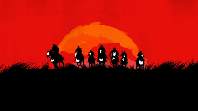 Red Dead Redemption Inspired Silhouette Desktop Wallpaper