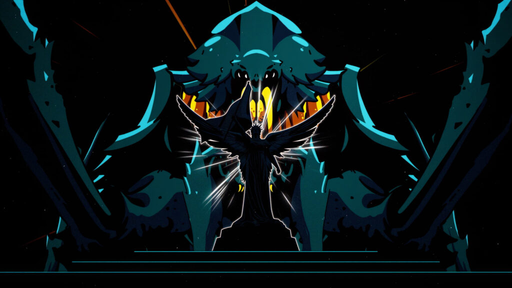 Ethereal Angel Versus Alien Leviathan Desktop Wallpaper