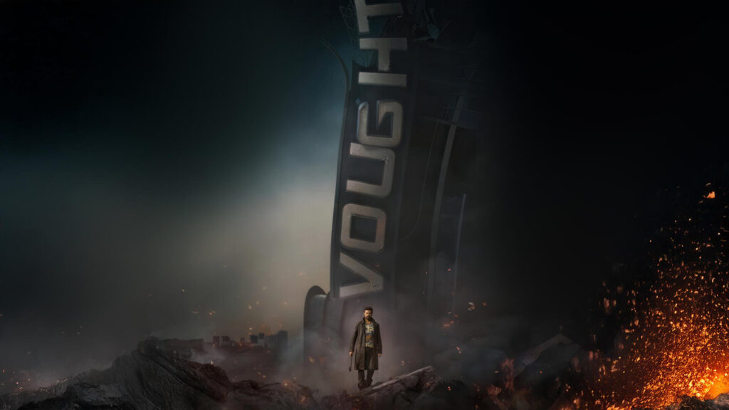 Billy Butcher Standing Before Destroyed Vought Tower 4K Wallpaper