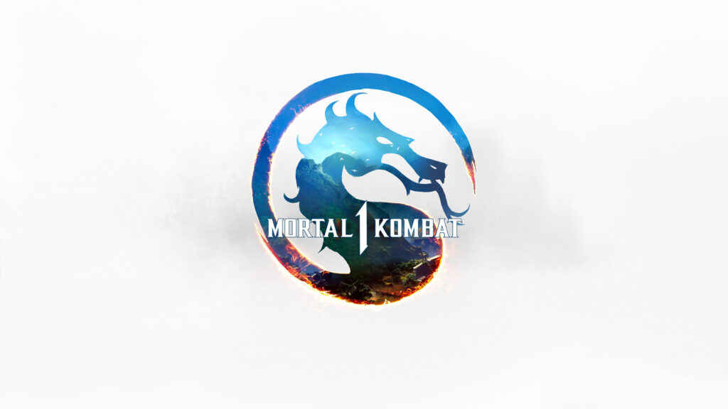 Mortal Kombat 1 Dragon Logo Minimalist Desktop Wallpaper