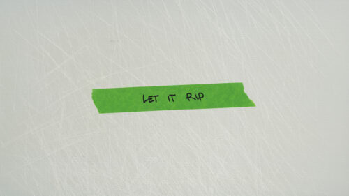 Minimalist Green Tape Let It Rip 4K Desktop Wallpaper