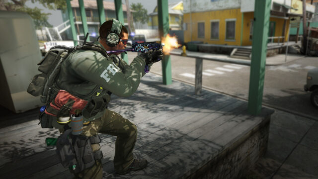FBI Tactical Operative Shooting in Action Desktop Wallpaper