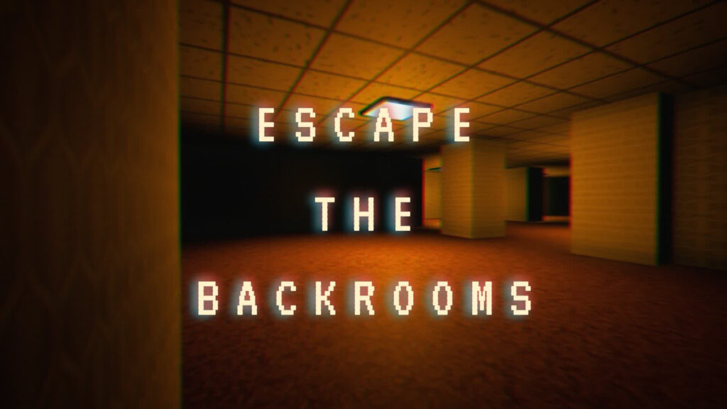 Escape the Backrooms Game Title Screen Desktop Wallpaper