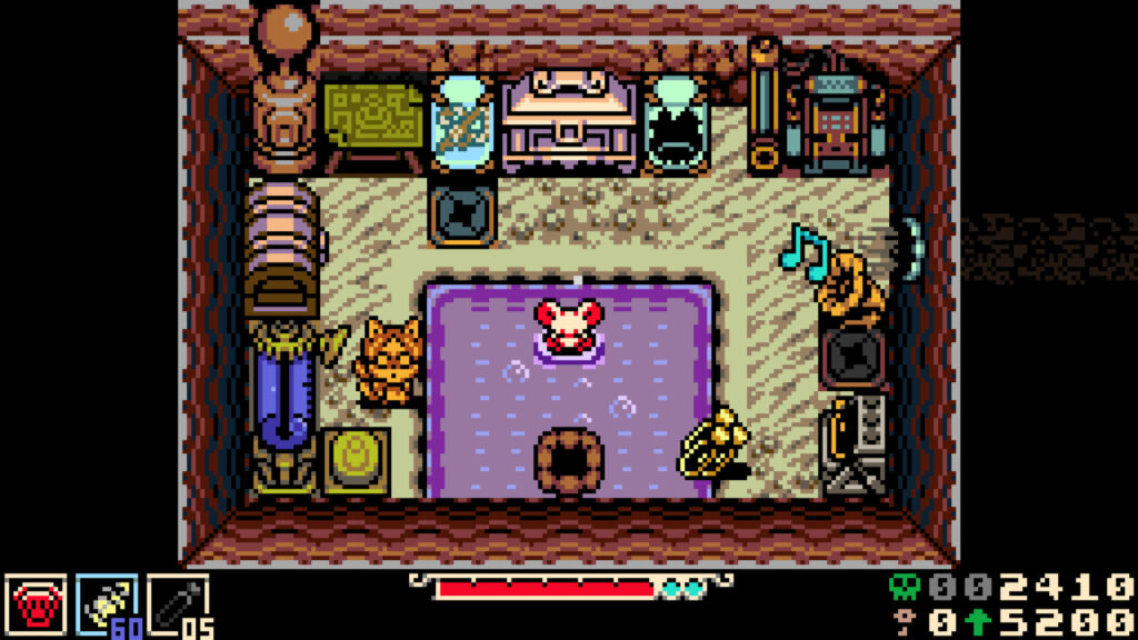 Retro Pixel Art Dungeon Room Desktop Wallpaper
