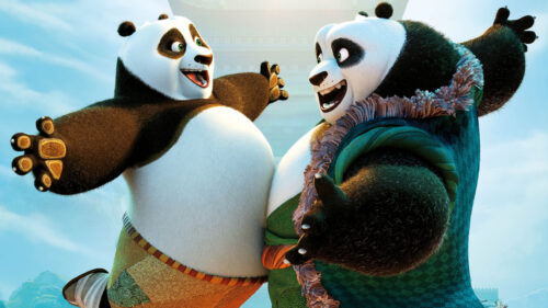 Po and Li Shan Kung Fu Panda 3 Animation Desktop Wallpaper