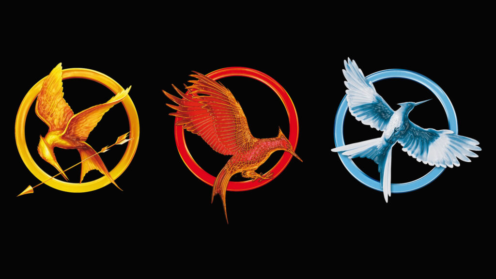 The Hunger Games Trilogy Minimalist Emblem Desktop Wallpaper