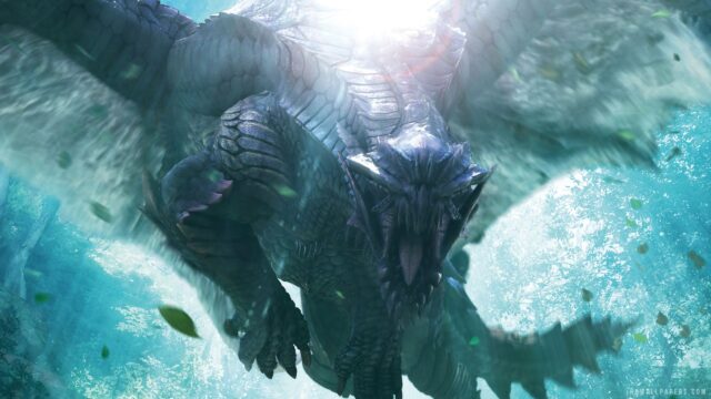Rathalos Aerial Attack Fantasy Creature Desktop Wallpaper