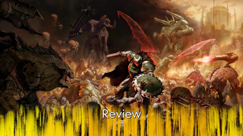 Doom Slayer Fighting Demon Hordes 4K Desktop Wallpaper