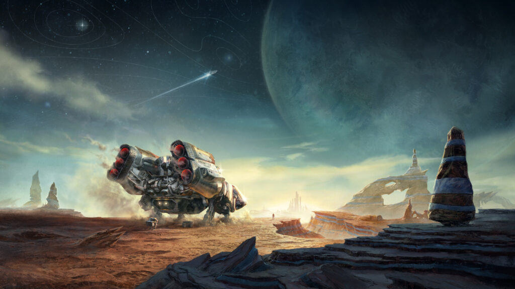 Starfield Space Exploration Landscape 4K Wallpaper