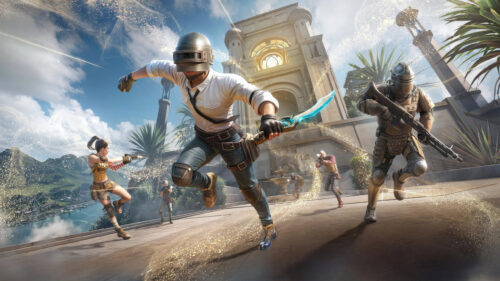 Action-Packed Battle Royale Soldiers Combat Desktop Wallpaper
